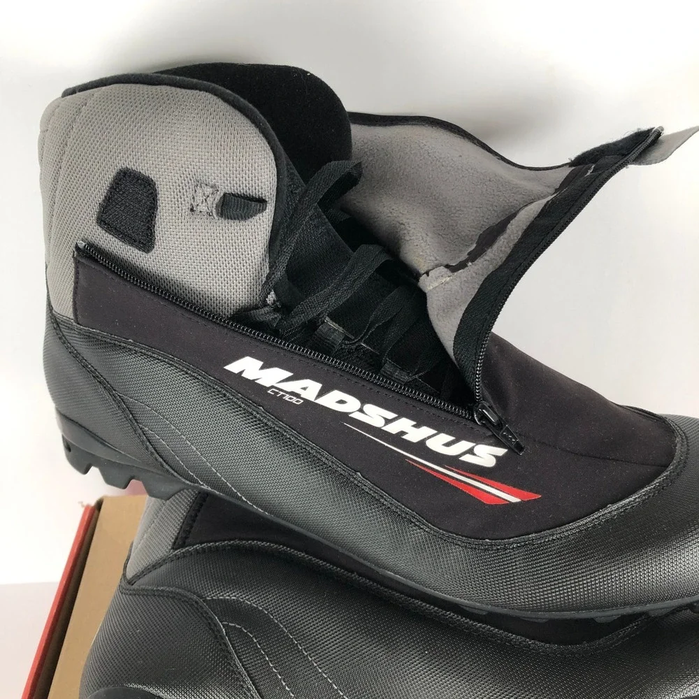 NEW Madshus CT 100 NNN Cross Country Ski Boots Black Men's 13 EUR 48 Black